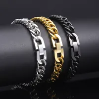 Hip-Hop Simple Style Solid Color Titanium Steel Plating Unisex Bracelets main image 1