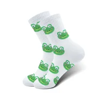 Unisex Cartoon Style Cute Frog Polyester Ankle Socks A Pair sku image 3