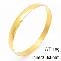 Simple Style Classic Style Solid Color 304 Stainless Steel Bangle In Bulk sku image 4