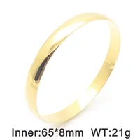 Simple Style Classic Style Solid Color 304 Stainless Steel Bangle In Bulk sku image 5