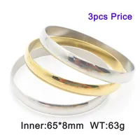 Simple Style Classic Style Solid Color 304 Stainless Steel Bangle In Bulk sku image 16