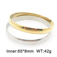 Simple Style Classic Style Solid Color 304 Stainless Steel Bangle In Bulk sku image 10