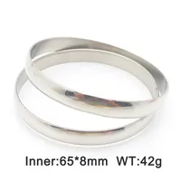 Simple Style Classic Style Solid Color 304 Stainless Steel Bangle In Bulk sku image 8
