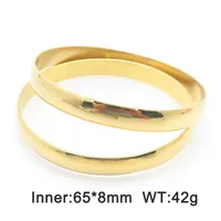 Simple Style Classic Style Solid Color 304 Stainless Steel Bangle In Bulk sku image 12