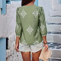Fashion Print T-shirt Women's Summer New Sleeveless V-neck Top Street Style High Street Polyester Mid-Length main image 2