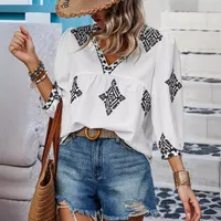 Fashion Print T-shirt Women's Summer New Sleeveless V-neck Top Street Style High Street Polyester Mid-Length main image 4