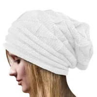 Popular Pleated Flanging Pullover Hat Women's Autumn And Winter Ski Wool Hat  Outdoor Knitted Hat main image 5
