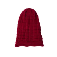 Popular Pleated Flanging Pullover Hat Women's Autumn And Winter Ski Wool Hat  Outdoor Knitted Hat sku image 5