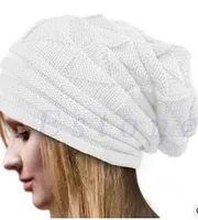 Popular Pleated Flanging Pullover Hat Women's Autumn And Winter Ski Wool Hat  Outdoor Knitted Hat sku image 6