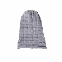 Popular Pleated Flanging Pullover Hat Women's Autumn And Winter Ski Wool Hat  Outdoor Knitted Hat sku image 11