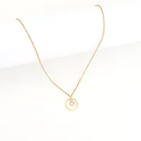 Elegant Simple Style Classic Style Round Multicolor 201 Stainless Steel 304 Stainless Steel Women's Pendant Necklace main image 4