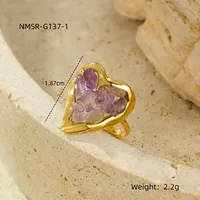 Classic Style Heart Shape 304 Stainless Steel Women's Adjustable Ring Charm Rings Open Rings main image 4