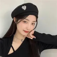 Love Beret Love 2025 Women Autumn And Winter New Woolen Hat Big Head Circumference Face Small main image 1