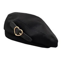 Love Beret Love 2025 Women Autumn And Winter New Woolen Hat Big Head Circumference Face Small sku image 3