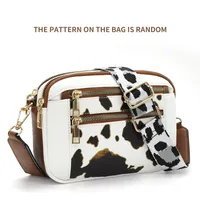 In Stock  Hot Sale Quilted Embroidered Plaid Color Matching Retro Shoulder Bag Zipper Shoulder Strap Messenger Bag Wallet Small Square Bag sku image 7