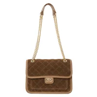 Women's Small Velvet Solid Color Vintage Style Classic Style Square Lock Clasp Shoulder Bag main image 4