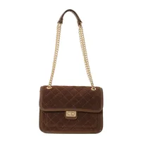 Women's Small Velvet Solid Color Vintage Style Classic Style Square Lock Clasp Shoulder Bag sku image 1