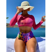 Women's Sexy Leopard 3 Pieces Set Swimwear main image 2