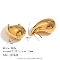 1 Pair Simple Style Classic Style Geometric Star Heart Shape Plating 316L Stainless Steel  18K Gold Plated Ear Studs sku image 1