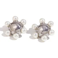 1 Pair Simple Style Classic Style Geometric Star Heart Shape Plating 316L Stainless Steel  18K Gold Plated Ear Studs sku image 8