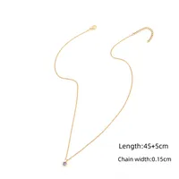 Elegant Simple Style Classic Style Square 201 Stainless Steel Artificial Crystal Zircon Women's Pendant Necklace sku image 2