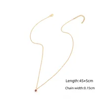 Elegant Simple Style Classic Style Square 201 Stainless Steel Artificial Crystal Zircon Women's Pendant Necklace sku image 3
