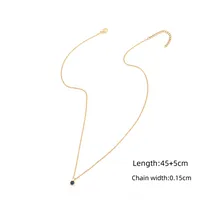 Elegant Simple Style Classic Style Square 201 Stainless Steel Artificial Crystal Zircon Women's Pendant Necklace sku image 4