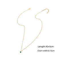 Elegant Simple Style Classic Style Square 201 Stainless Steel Artificial Crystal Zircon Women's Pendant Necklace sku image 5