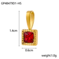 1 Piece 12*6mm 45cm 304 Stainless Steel Zircon Heart Shape Pendant Chain sku image 15