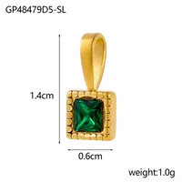 1 Piece 12*6mm 45cm 304 Stainless Steel Zircon Heart Shape Pendant Chain sku image 21