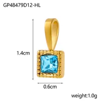 1 Piece 12*6mm 45cm 304 Stainless Steel Zircon Heart Shape Pendant Chain sku image 16