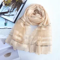 Women's Chinoiserie Ethnic Style Stripe Artificial Cotton  Silk Nylon Silk Scarf sku image 49
