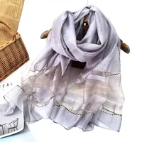 Women's Chinoiserie Ethnic Style Stripe Artificial Cotton  Silk Nylon Silk Scarf sku image 56