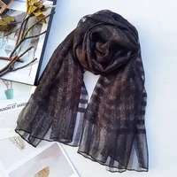 Women's Chinoiserie Ethnic Style Stripe Artificial Cotton  Silk Nylon Silk Scarf sku image 54