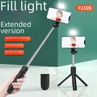 Direct Mini Portable Handheld Mobile Phone Bluetooth Selfie Stick Tripod Flash Light Photography Tool main image 2