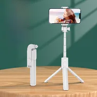 Direct Mini Portable Handheld Mobile Phone Bluetooth Selfie Stick Tripod Flash Light Photography Tool sku image 3