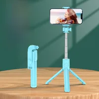 Direct Mini Portable Handheld Mobile Phone Bluetooth Selfie Stick Tripod Flash Light Photography Tool sku image 4