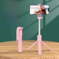 Direct Mini Portable Handheld Mobile Phone Bluetooth Selfie Stick Tripod Flash Light Photography Tool sku image 10