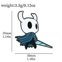 Cartoon Game Character Metal Badge Hollow Knight Chest Pin Bag Accessory Alloy Material Unisex Two-Dimensional Style main image 2