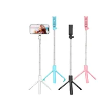 Direct Mini Portable Handheld Mobile Phone Bluetooth Selfie Stick Tripod Flash Light Photography Tool main image 9