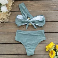 Women's Solid Color 2 Pieces Set Swimwear main image 2