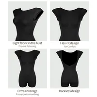 Solid Color Body Sculpting Gather Backless Shaping Underwear main image 3
