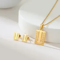 Simple Style Classic Style Map Infinity Life Tree 201 Stainless Steel Plating Women's Earrings Necklace Jewelry Set main image 3
