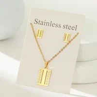 Simple Style Classic Style Map Infinity Life Tree 201 Stainless Steel Plating Women's Earrings Necklace Jewelry Set main image 4