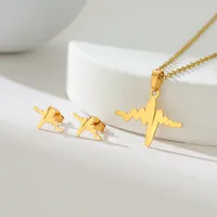 Simple Style Classic Style Map Infinity Life Tree 201 Stainless Steel Plating Women's Earrings Necklace Jewelry Set sku image 31