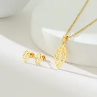 Simple Style Classic Style Map Infinity Life Tree 201 Stainless Steel Plating Women's Earrings Necklace Jewelry Set sku image 33
