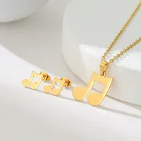 Simple Style Classic Style Map Infinity Life Tree 201 Stainless Steel Plating Women's Earrings Necklace Jewelry Set sku image 12