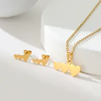Simple Style Classic Style Map Infinity Life Tree 201 Stainless Steel Plating Women's Earrings Necklace Jewelry Set sku image 26