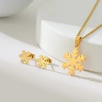 Simple Style Classic Style Map Infinity Life Tree 201 Stainless Steel Plating Women's Earrings Necklace Jewelry Set sku image 18