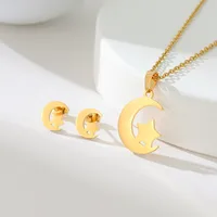 Simple Style Classic Style Map Infinity Life Tree 201 Stainless Steel Plating Women's Earrings Necklace Jewelry Set sku image 27